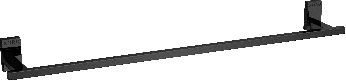 Black Towel Rod, 24 inches, Wall-Mounted Bathroom Towel Holder