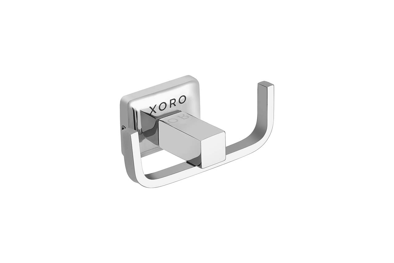 Robe Hook, Wall-Mounted, Silver Chrome Finish