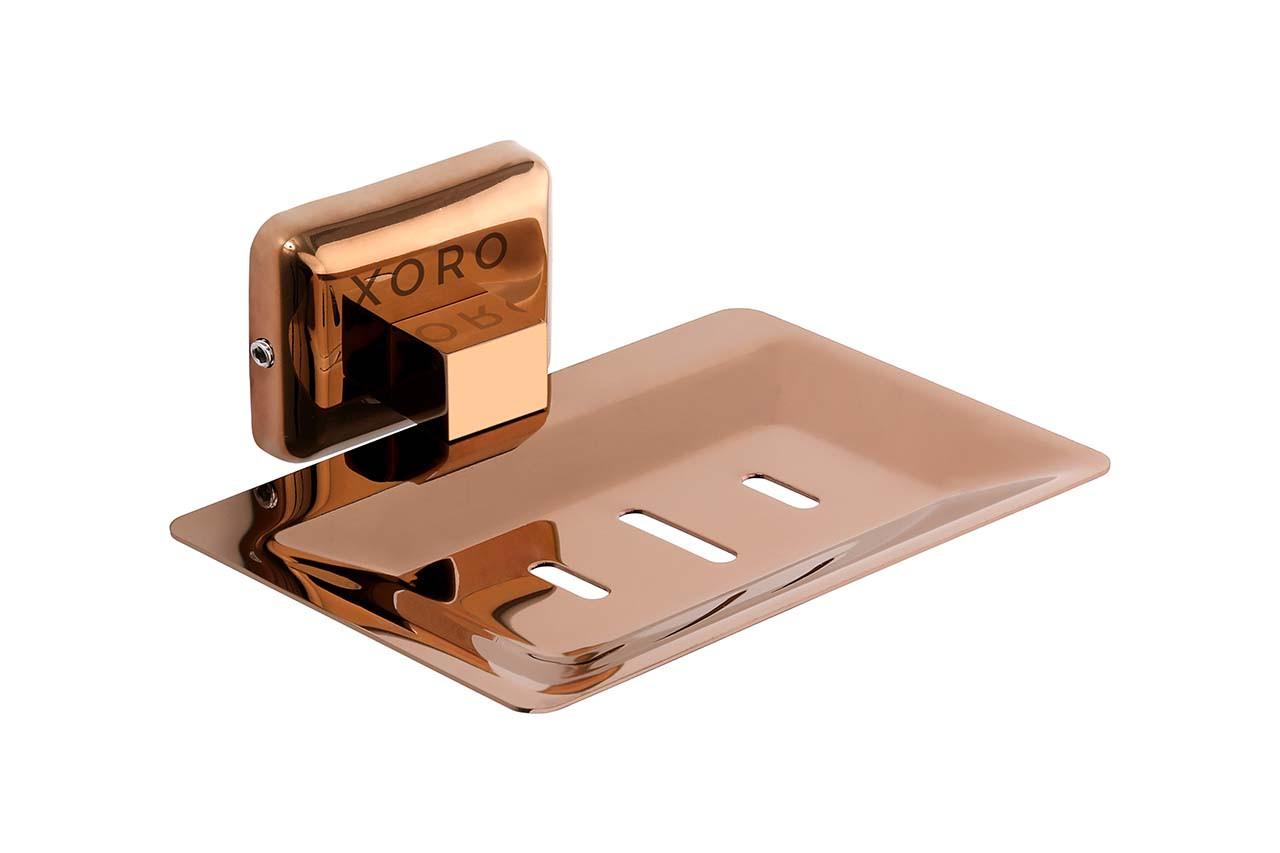Wall-Mounted Soap Dish, Rose Gold Finish, Modern Bathroom Accessory