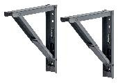 Heavy-Duty Wall Mount Table Brackets, Black, Set of 2
