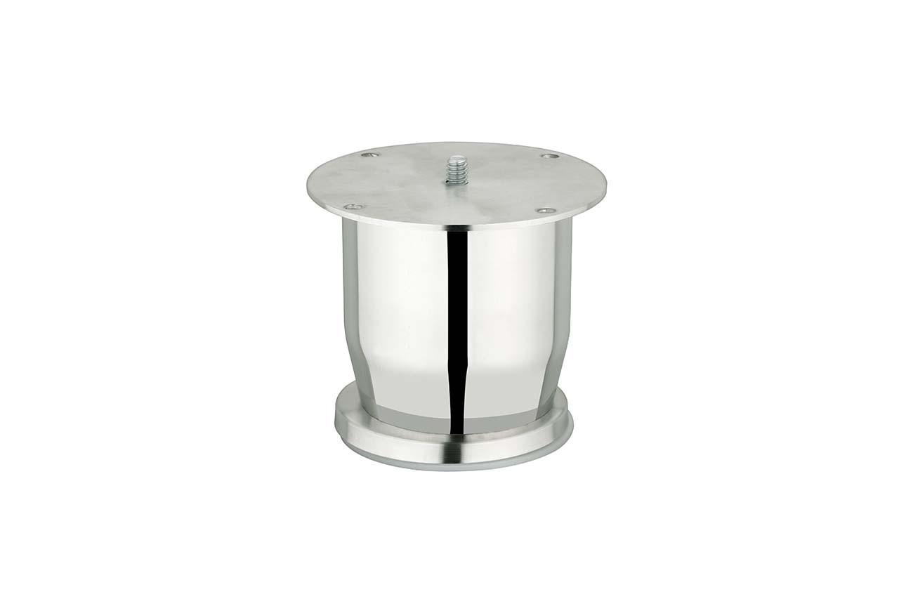 Sofa Legs World Cup SM-27, Chrome Plated Metal Furniture Legs, Round Base