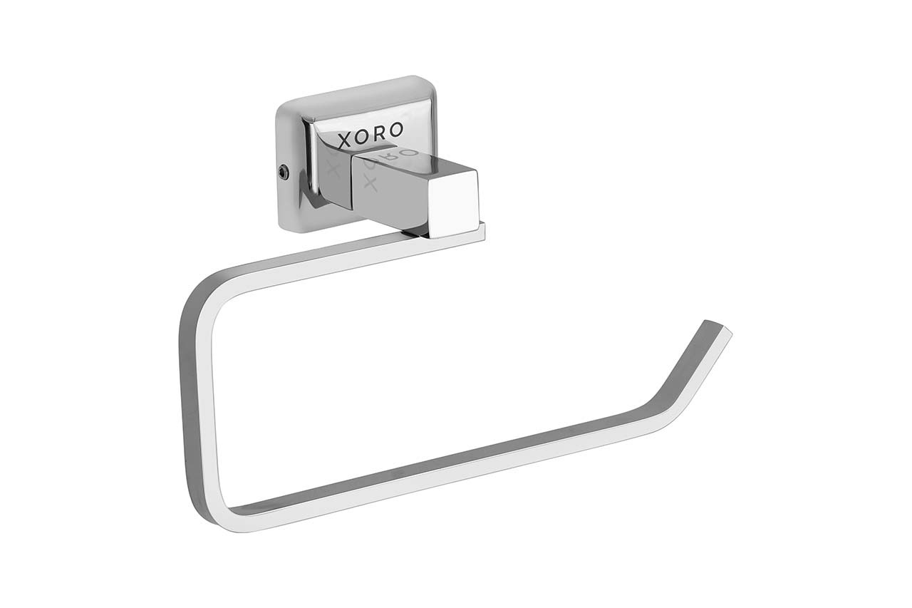 Modern Towel Ring, Wall Mount, Silver