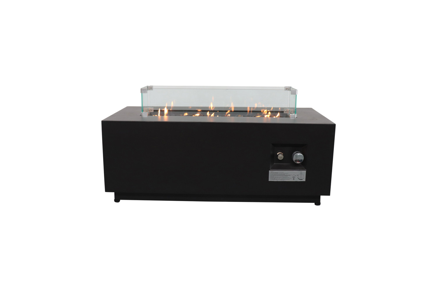 16" H x 42" W Steel Outdoor Fire Pit Table with Lid