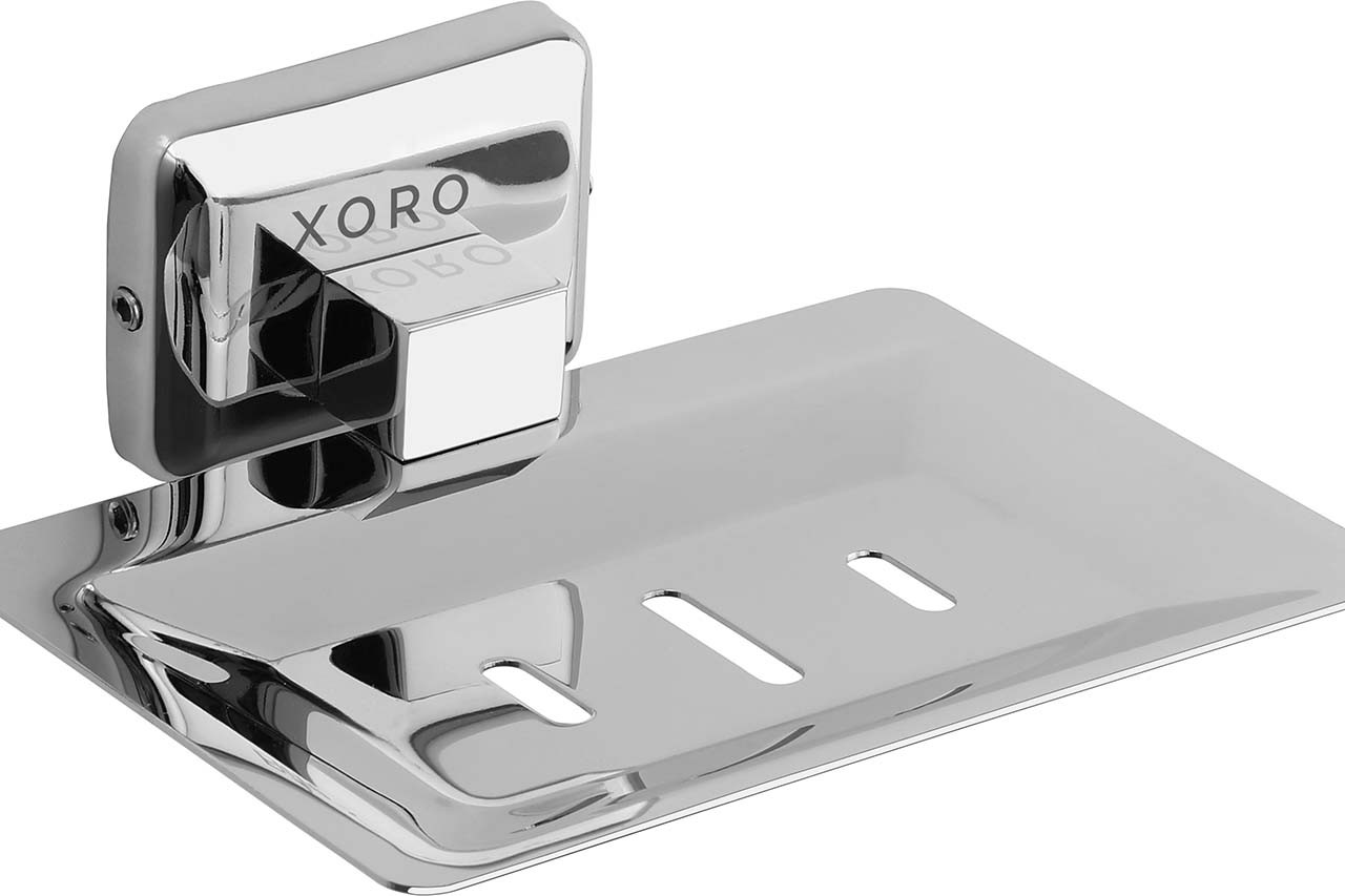 Modern Wall-Mounted Soap Dish, Silver Chrome Finish