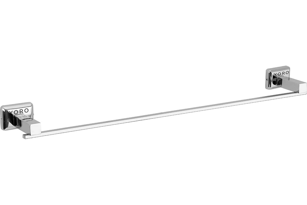 Swivel Towel Bar, Wall-Mounted Double Arm, Chrome Silver
