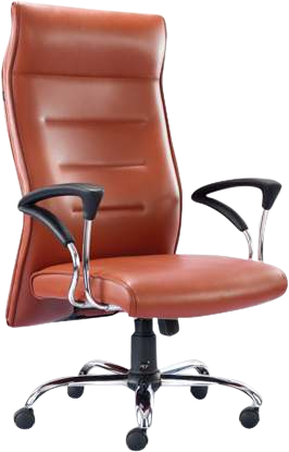 Flair Series High Back Chair - Model 1801, Dark Brown