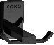 Robe Hook, Wall-Mounted, Black