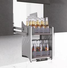 Pull Down Cabinet Shelf Organizer, Kitchen Storage Elevator System