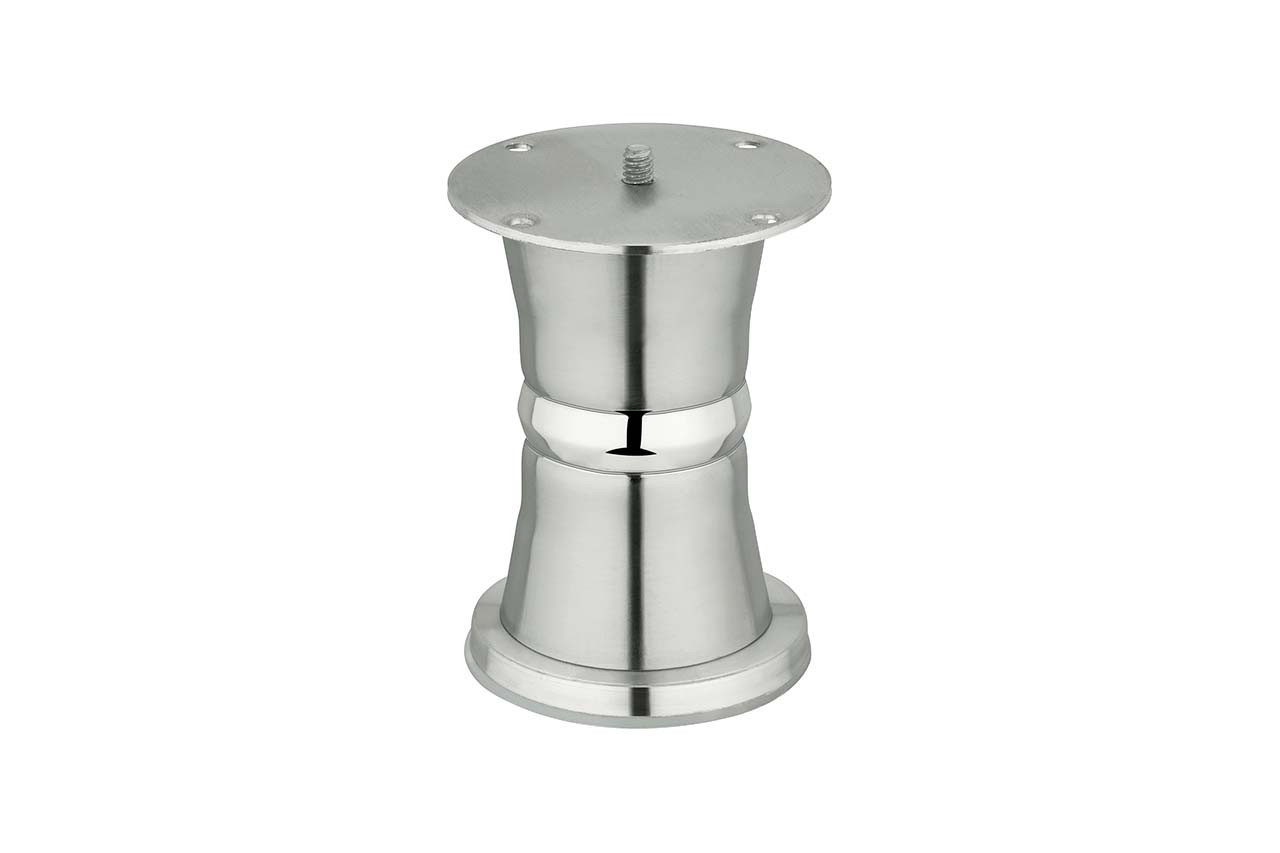Damroo Furniture Leg, Stainless Steel, Contemporary Design, Silver