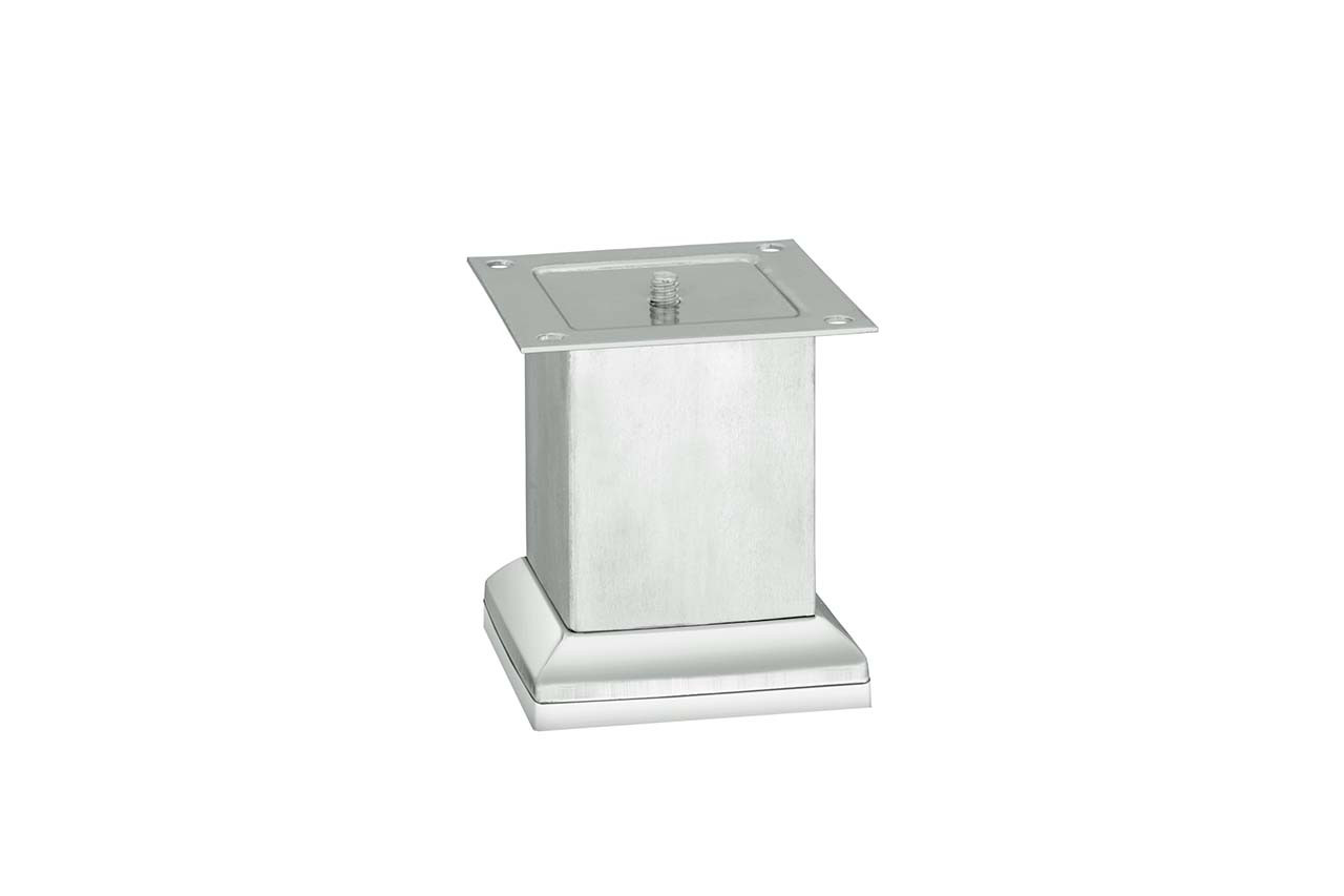 Square Furniture Legs for Sofa, Metal, White