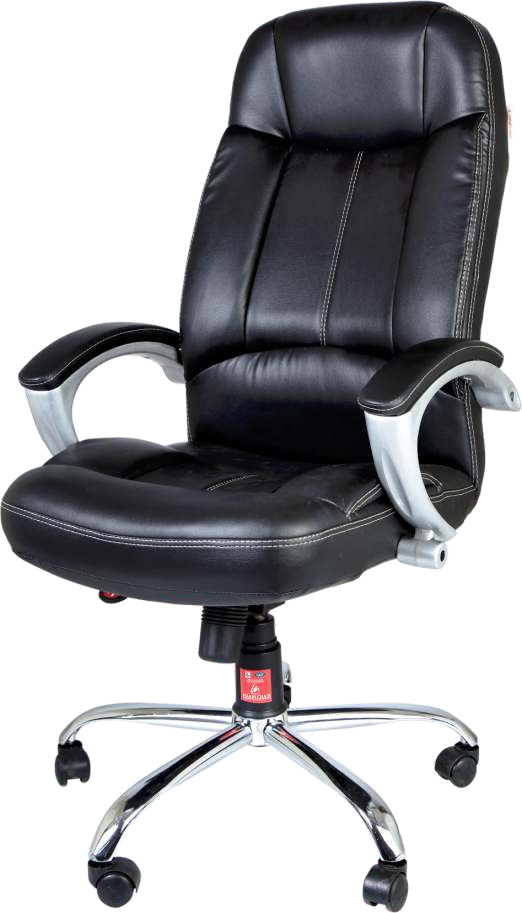 Model 1901 Fether Series High Back Chair in Black