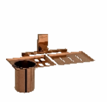 Bathroom Soap Holder with Tumbler, Rose Gold