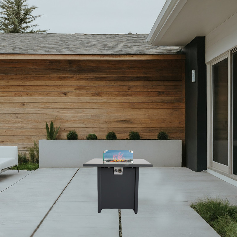 Outdoor Fire Pit Table with Lid
